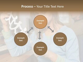 Woman Making A Paper Chain PowerPoint Template