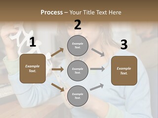 Woman Making A Paper Chain PowerPoint Template
