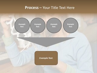 Woman Making A Paper Chain PowerPoint Template
