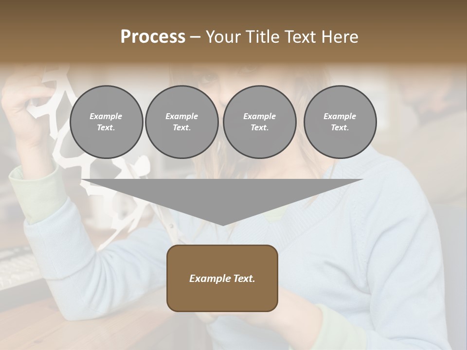 Woman Making A Paper Chain PowerPoint Template