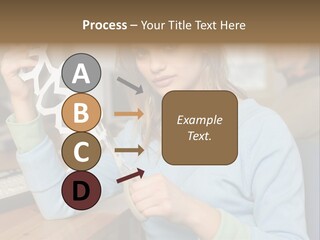 Woman Making A Paper Chain PowerPoint Template