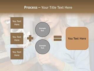 Woman Making A Paper Chain PowerPoint Template
