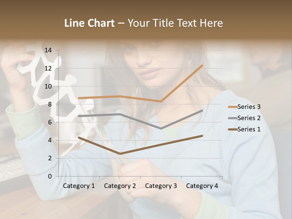 Woman Making A Paper Chain PowerPoint Template