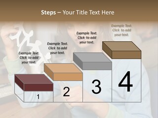 Woman Making A Paper Chain PowerPoint Template