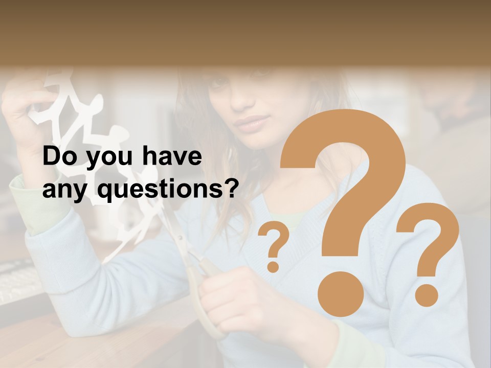 Woman Making A Paper Chain PowerPoint Template