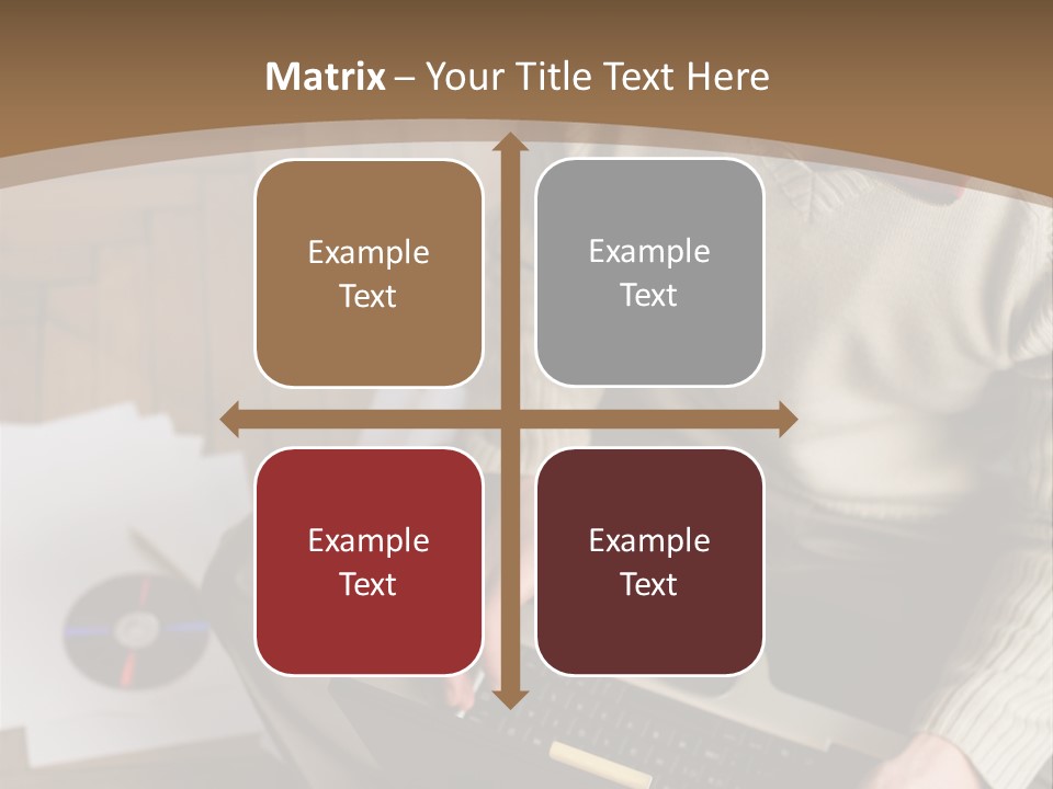 Man Sitting On The Floor With Laptop PowerPoint Template