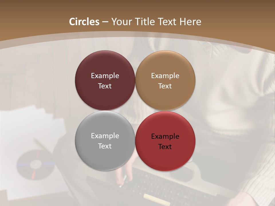 Man Sitting On The Floor With Laptop PowerPoint Template