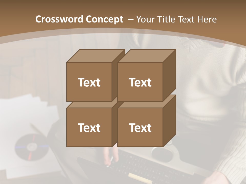 Man Sitting On The Floor With Laptop PowerPoint Template