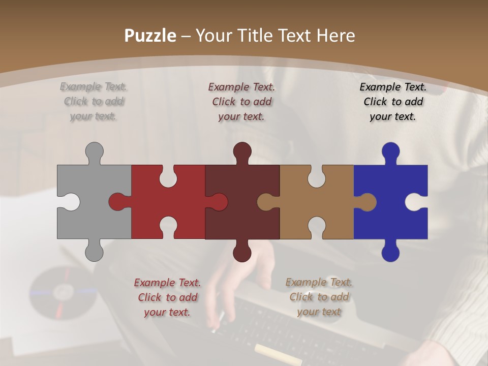 Man Sitting On The Floor With Laptop PowerPoint Template