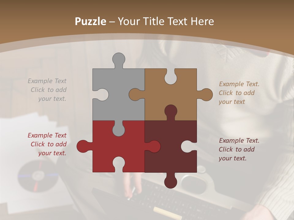 Man Sitting On The Floor With Laptop PowerPoint Template