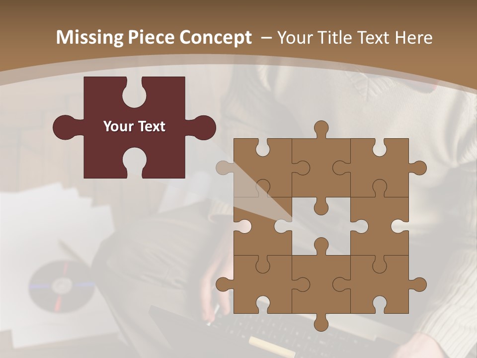 Man Sitting On The Floor With Laptop PowerPoint Template