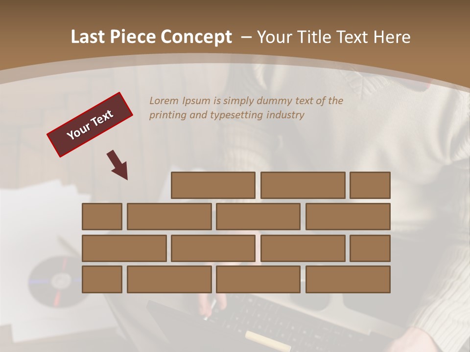 Man Sitting On The Floor With Laptop PowerPoint Template