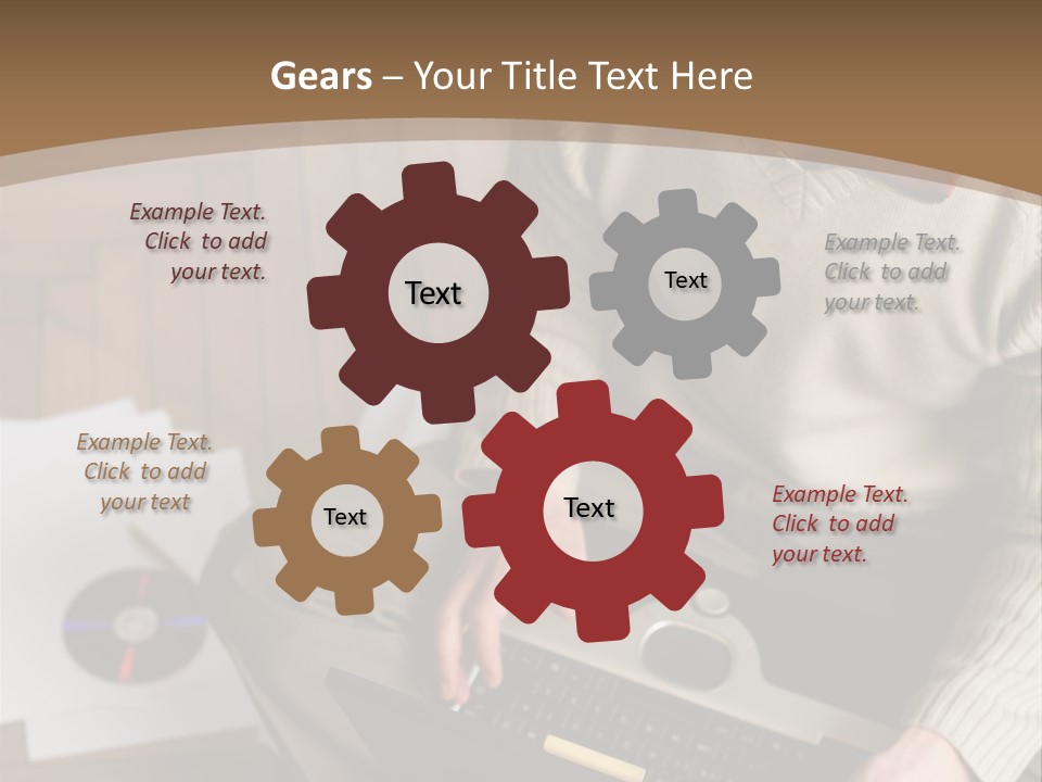 Man Sitting On The Floor With Laptop PowerPoint Template