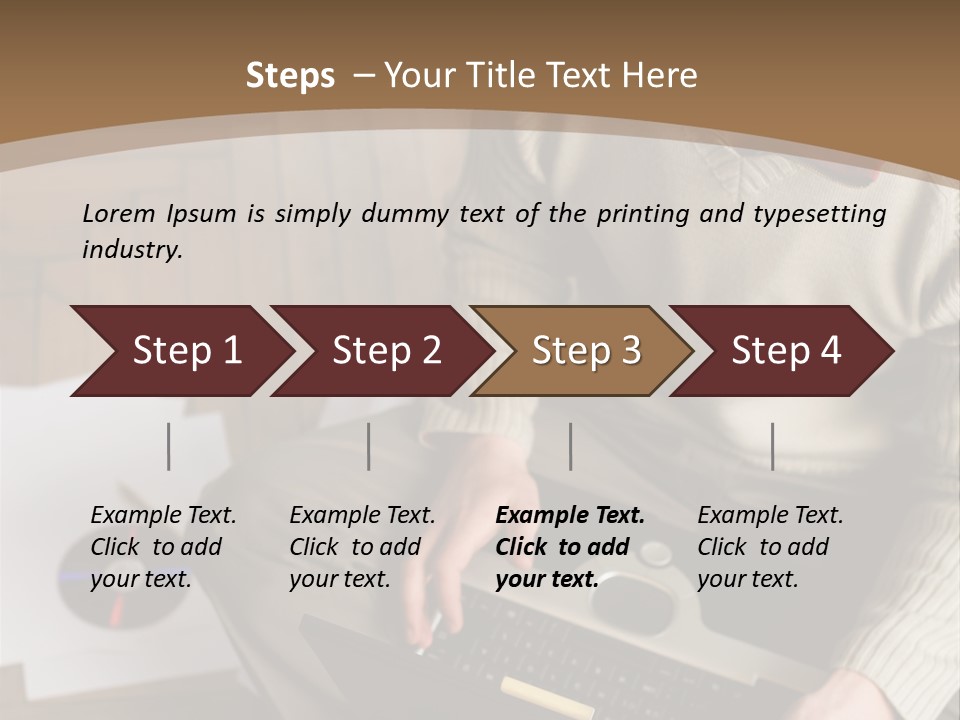 Man Sitting On The Floor With Laptop PowerPoint Template