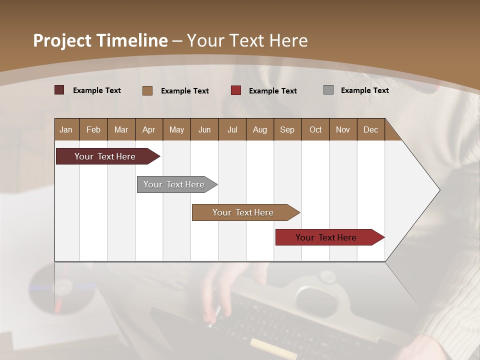 Man Sitting On The Floor With Laptop PowerPoint Template