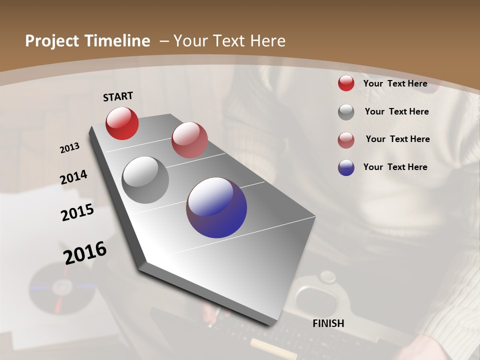 Man Sitting On The Floor With Laptop PowerPoint Template