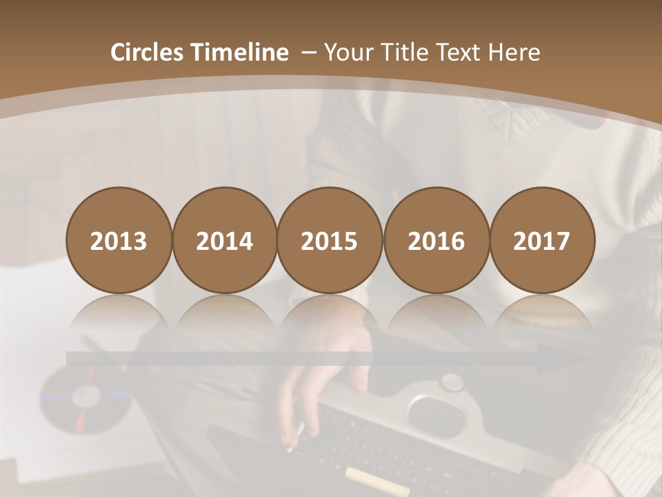 Man Sitting On The Floor With Laptop PowerPoint Template