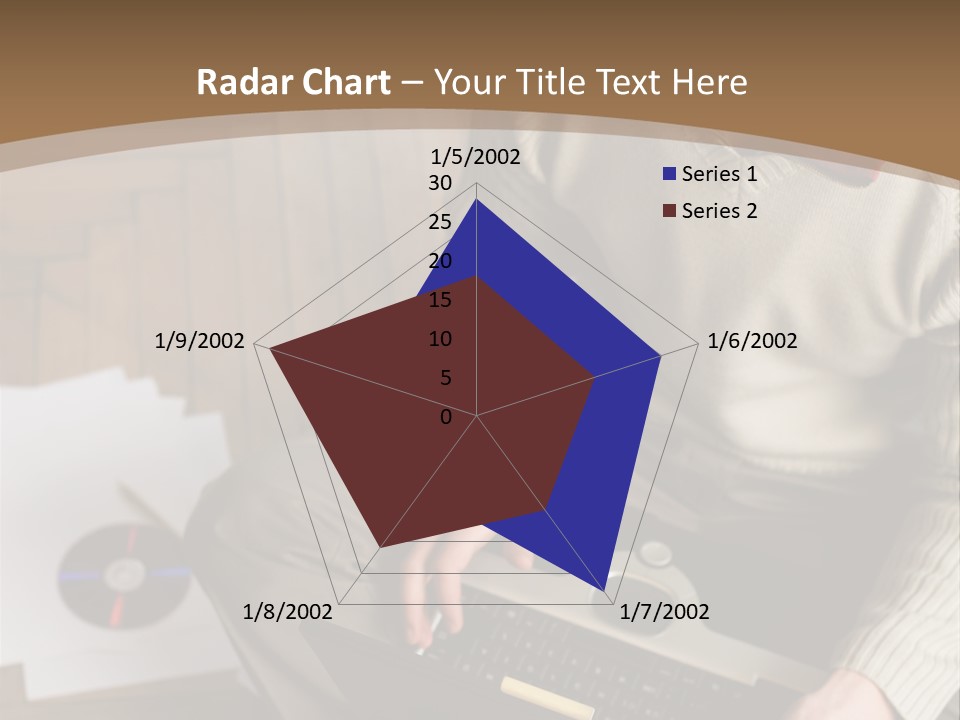 Man Sitting On The Floor With Laptop PowerPoint Template