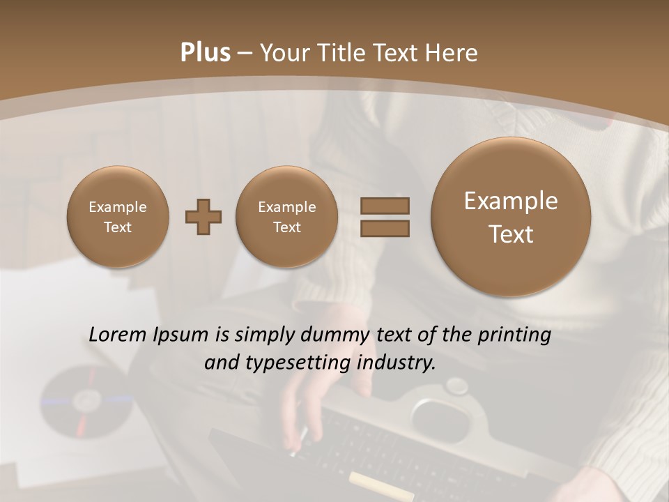 Man Sitting On The Floor With Laptop PowerPoint Template