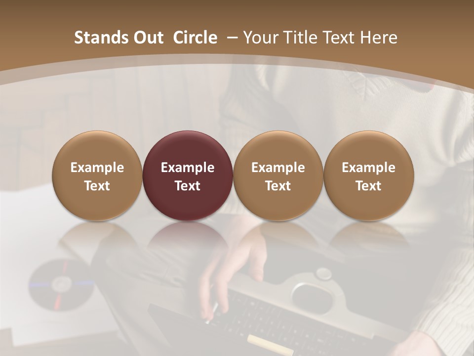 Man Sitting On The Floor With Laptop PowerPoint Template