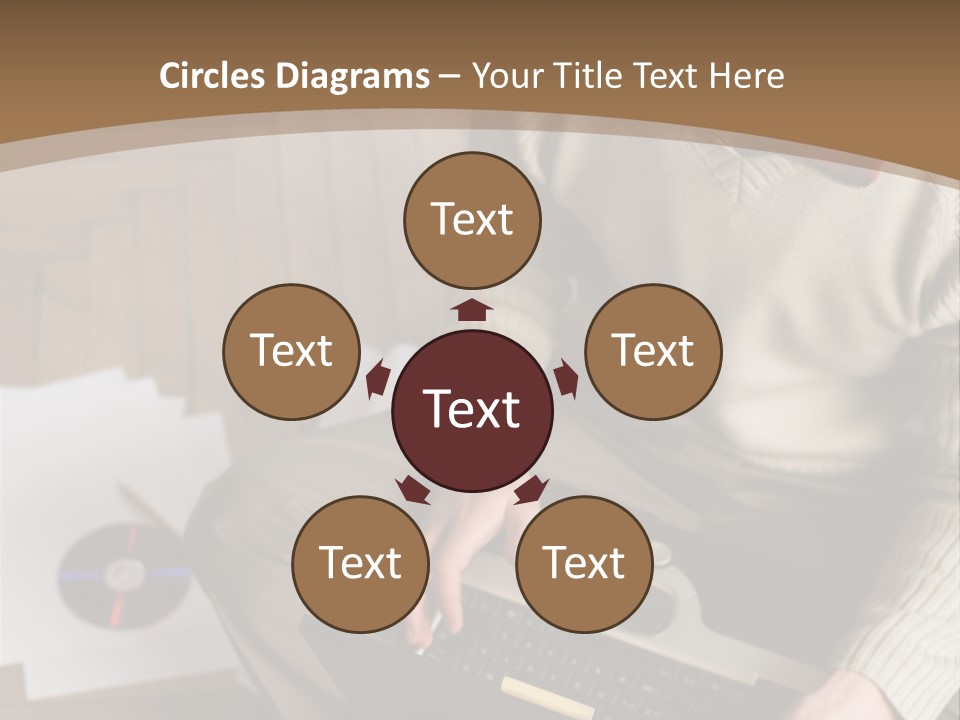 Man Sitting On The Floor With Laptop PowerPoint Template