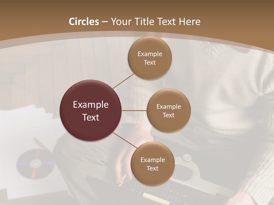 Man Sitting On The Floor With Laptop PowerPoint Template