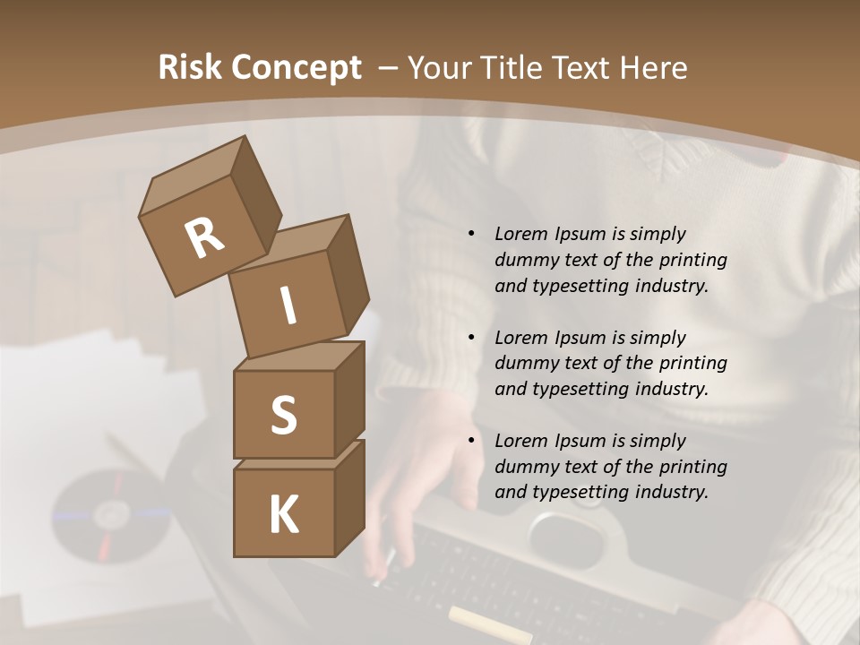 Man Sitting On The Floor With Laptop PowerPoint Template