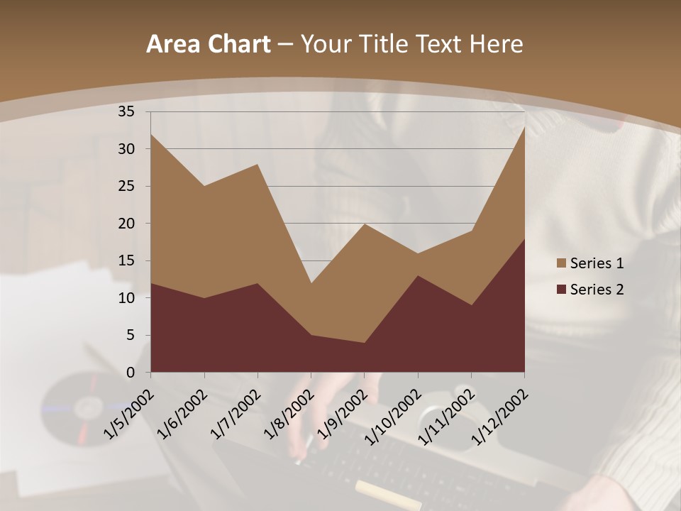 Man Sitting On The Floor With Laptop PowerPoint Template