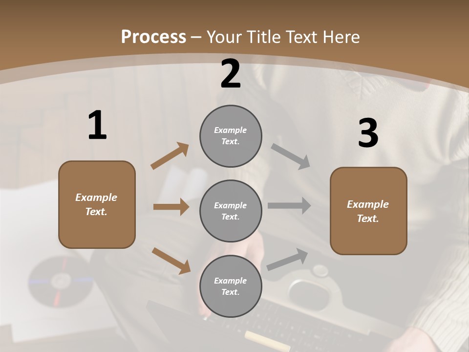 Man Sitting On The Floor With Laptop PowerPoint Template