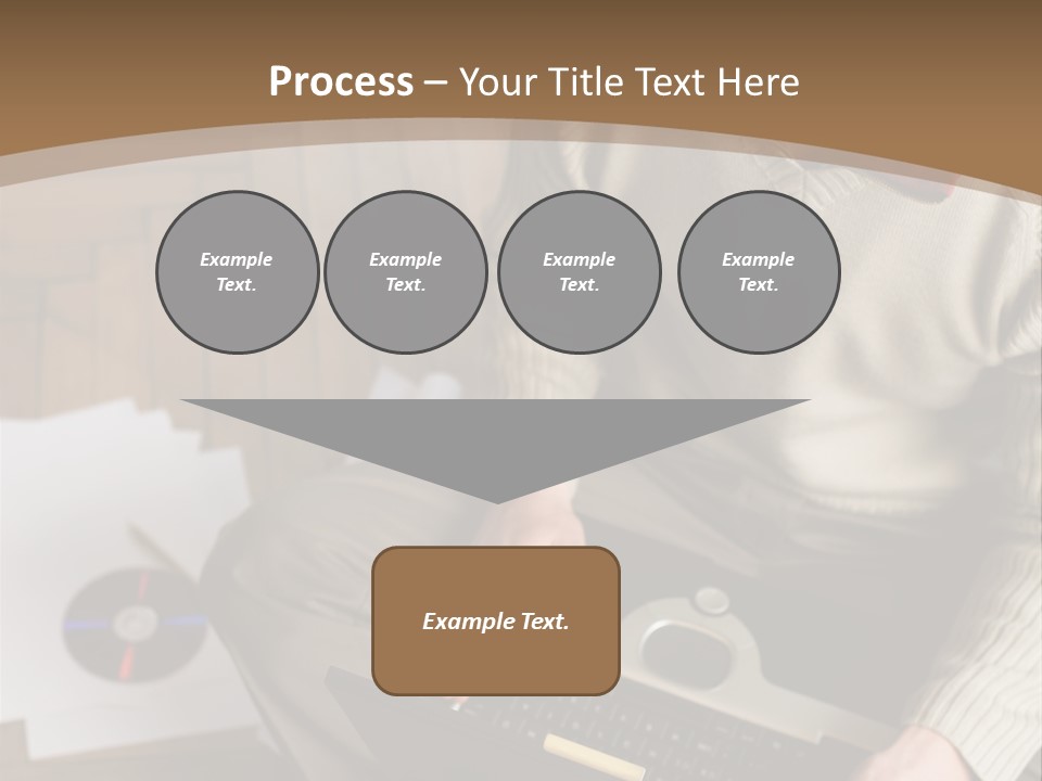 Man Sitting On The Floor With Laptop PowerPoint Template