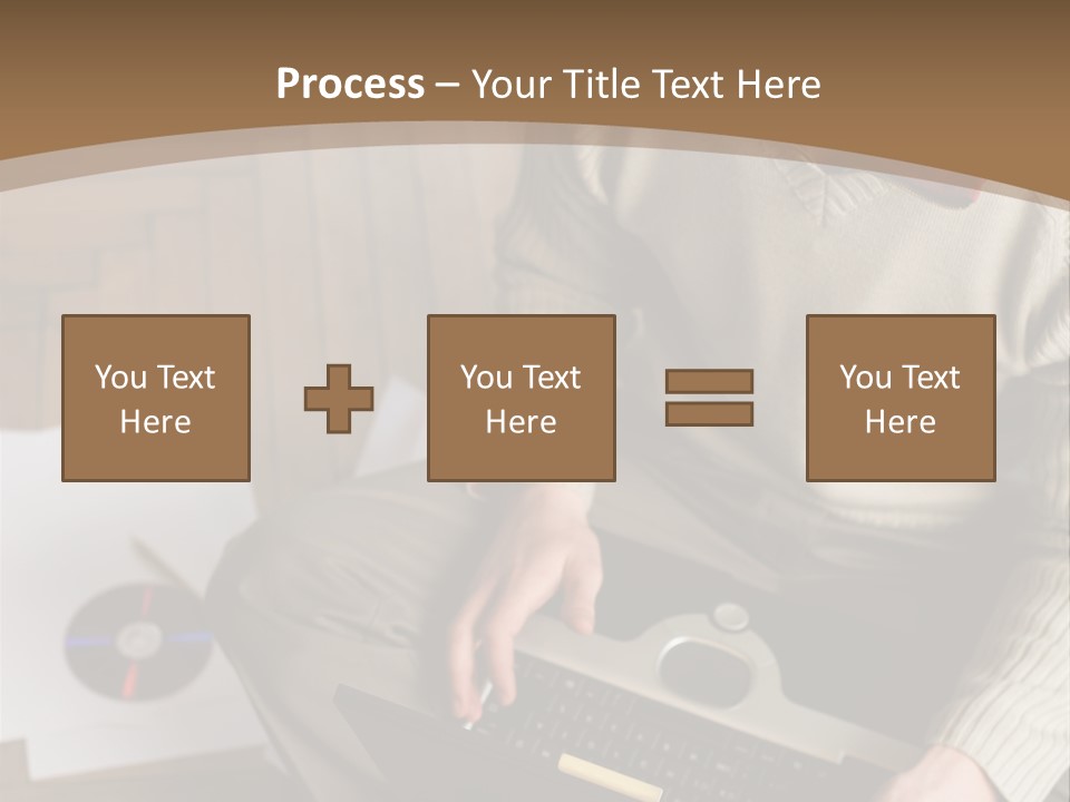 Man Sitting On The Floor With Laptop PowerPoint Template
