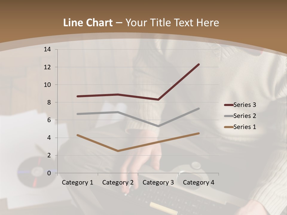 Man Sitting On The Floor With Laptop PowerPoint Template