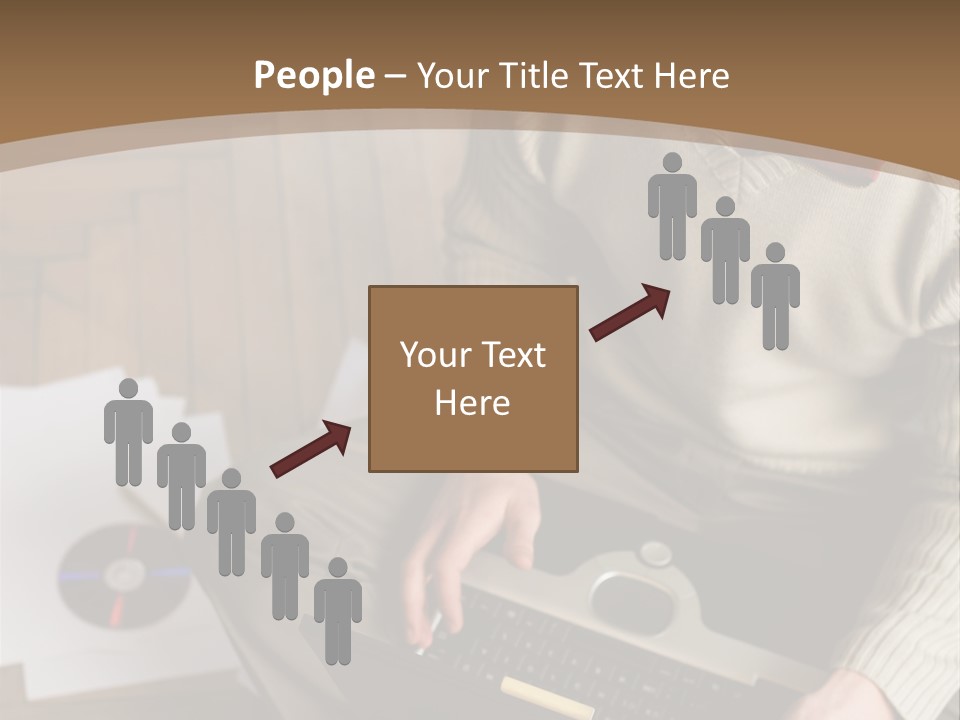 Man Sitting On The Floor With Laptop PowerPoint Template