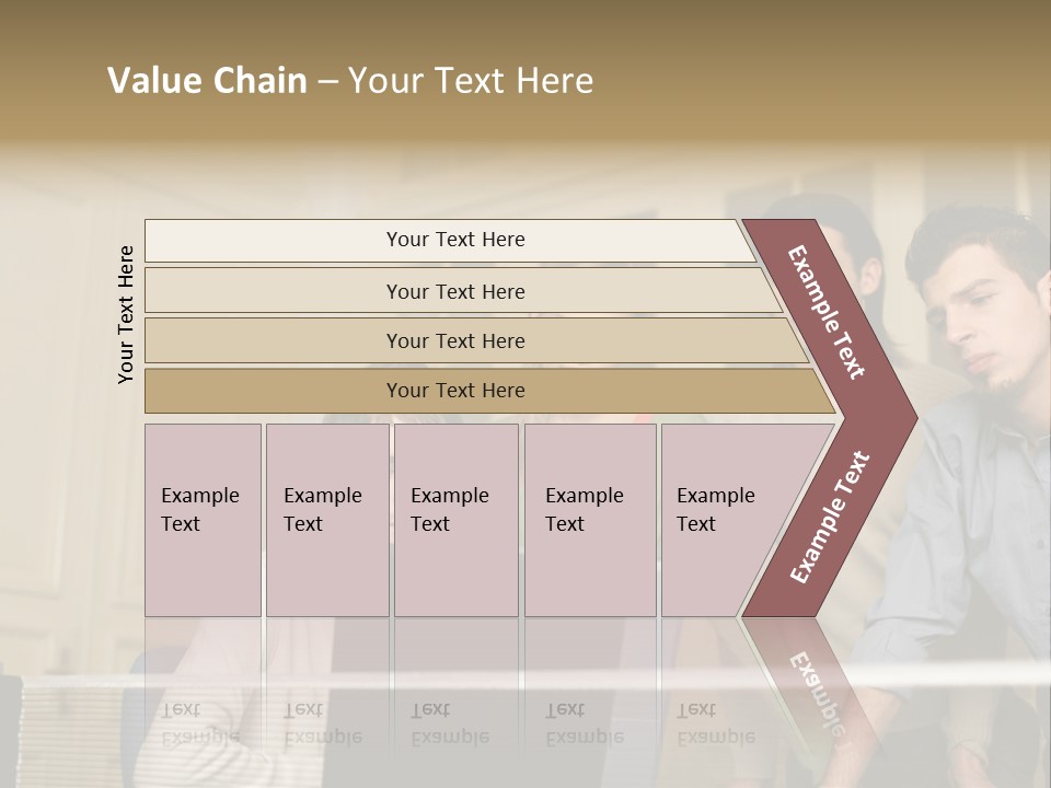 Colleagues Looking At Laptop Computer PowerPoint Template