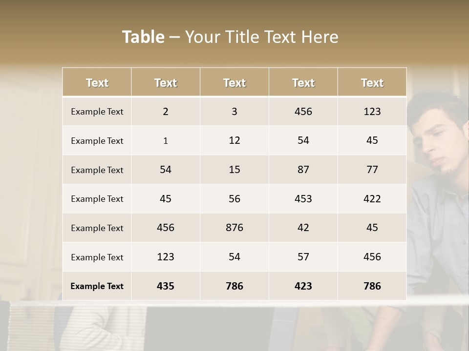 Colleagues Looking At Laptop Computer PowerPoint Template