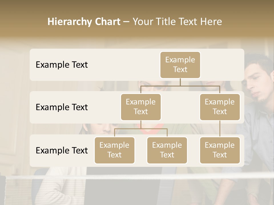 Colleagues Looking At Laptop Computer PowerPoint Template