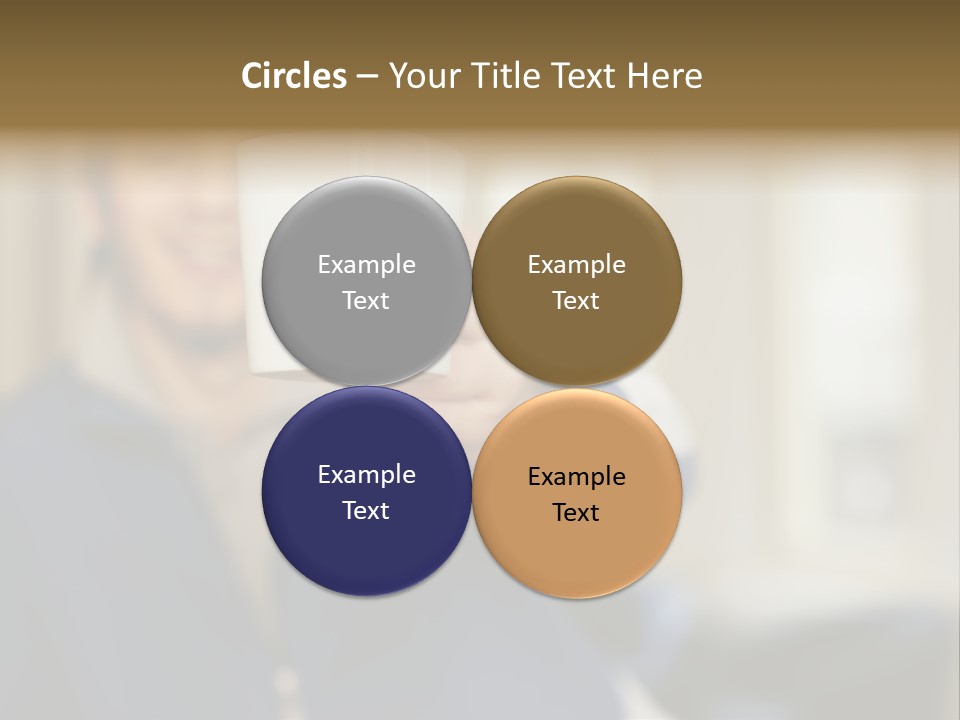 Man Offering Coffee Cup PowerPoint Template