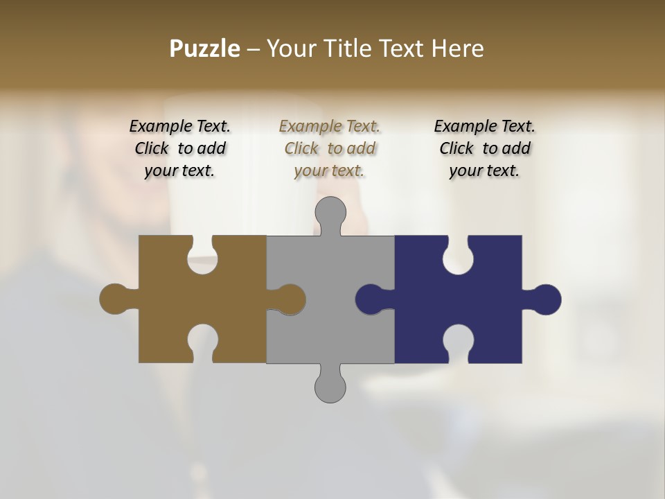 Man Offering Coffee Cup PowerPoint Template