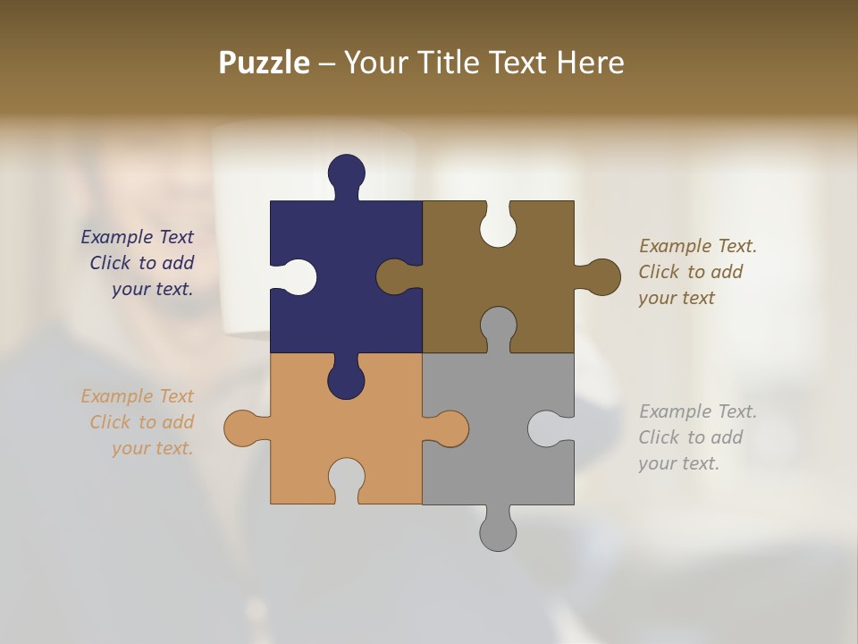 Man Offering Coffee Cup PowerPoint Template