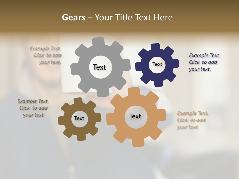 Man Offering Coffee Cup PowerPoint Template