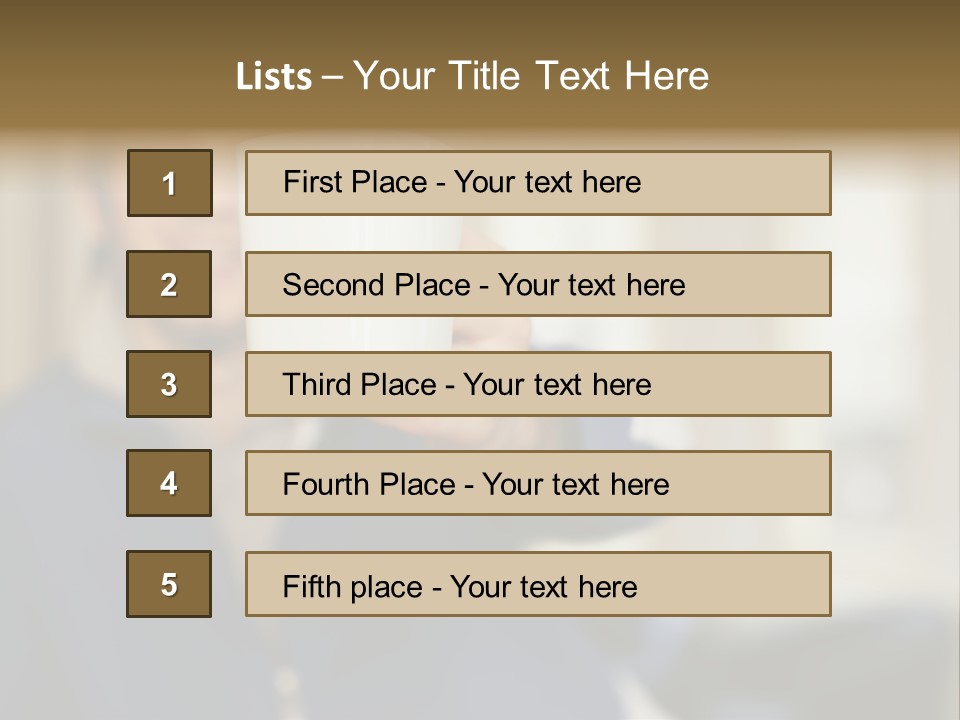 Man Offering Coffee Cup PowerPoint Template