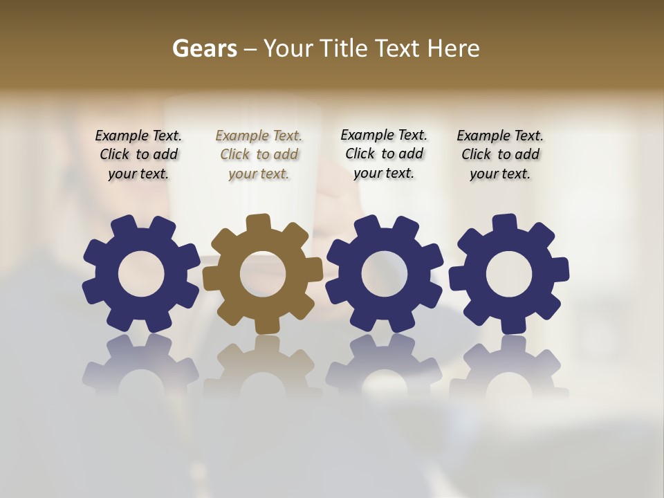 Man Offering Coffee Cup PowerPoint Template