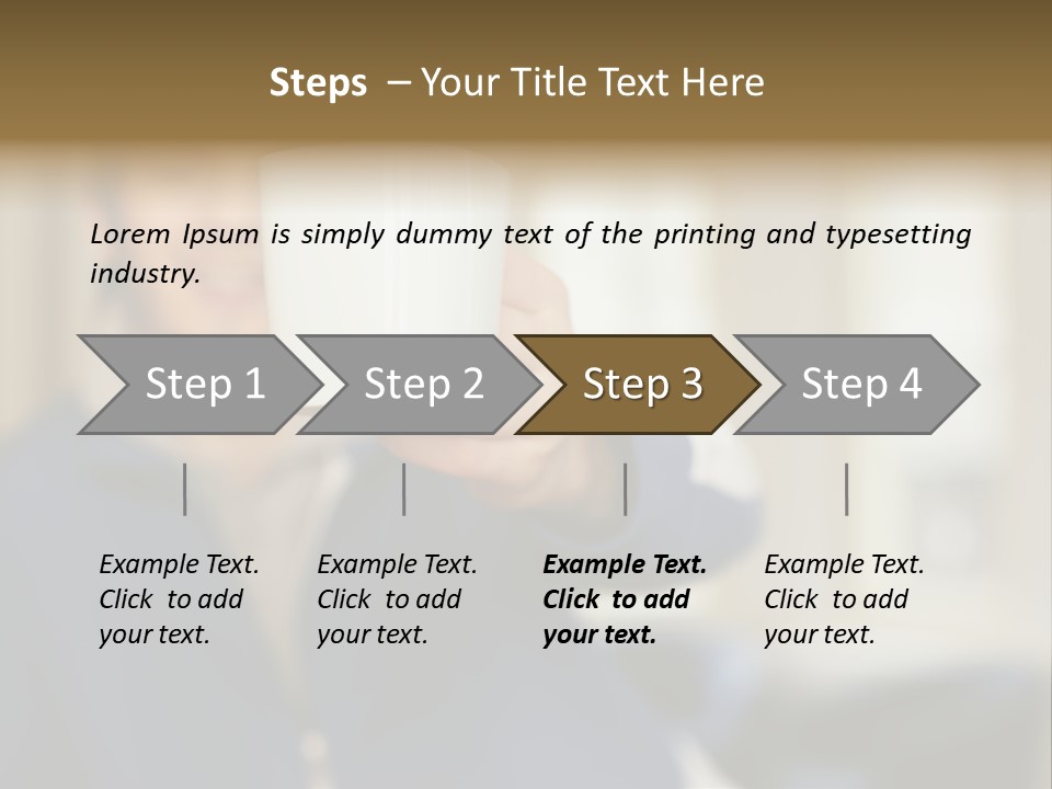 Man Offering Coffee Cup PowerPoint Template