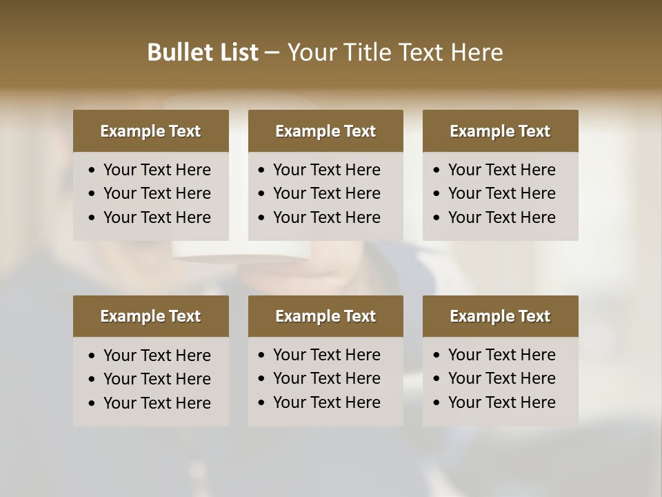 Man Offering Coffee Cup PowerPoint Template