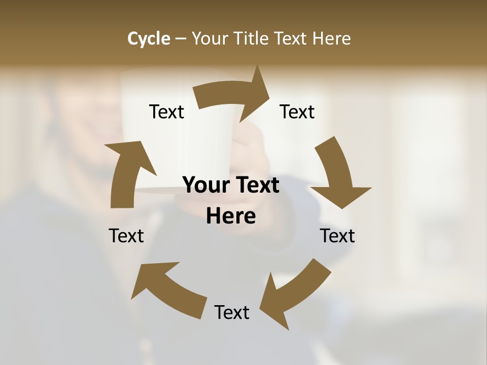 Man Offering Coffee Cup PowerPoint Template