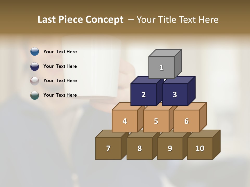 Man Offering Coffee Cup PowerPoint Template