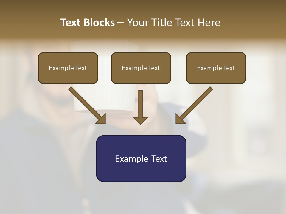 Man Offering Coffee Cup PowerPoint Template