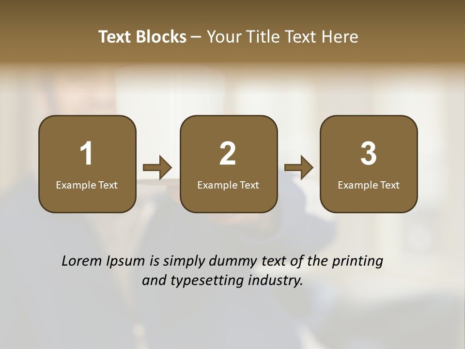 Man Offering Coffee Cup PowerPoint Template