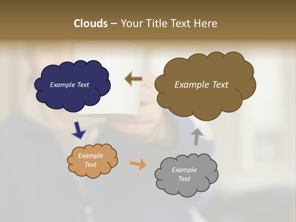 Man Offering Coffee Cup PowerPoint Template