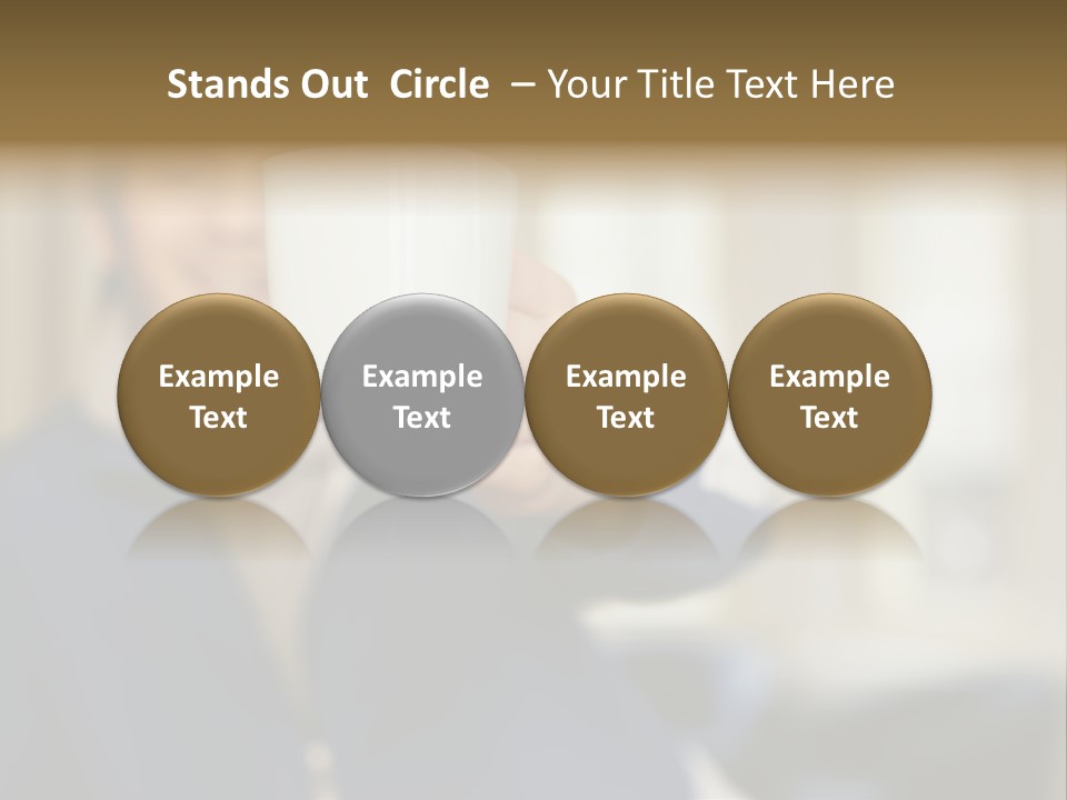 Man Offering Coffee Cup PowerPoint Template